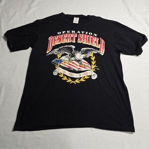 Vintage Operation Desert Shield 1990 Jostens Tee Size Large USA T-shirt